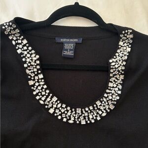 Boston Proper Black Top with Sparkling Accents Never Worn